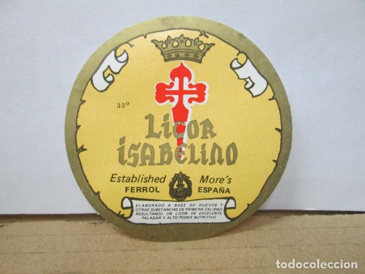Etiquetas antiguas: ANTIGUA ETIQUETA, LICOR ISABELINO