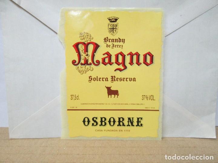 Etiquetas antiguas: ANTIGUA ETIQUETA, BRANDY MAGNO