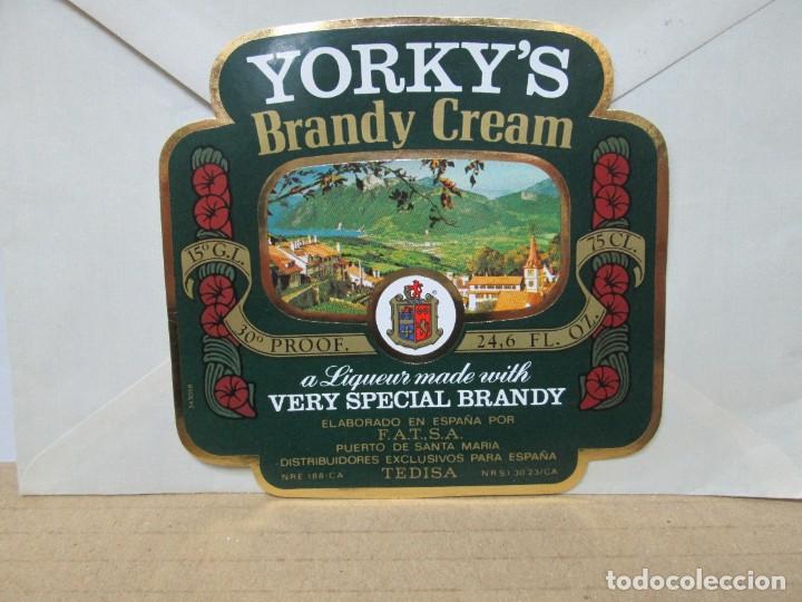 Etiquetas antiguas: ANTIGUA ETIQUETA, YORK'YS BRANDY CREAM
