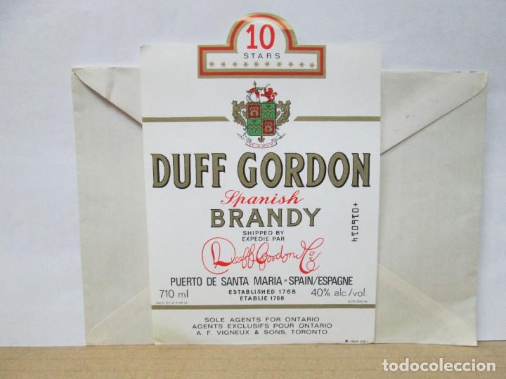 Etiquetas antiguas: ANTIGUA ETIQUETA, DUFF GORDON SPANISH BRANDY