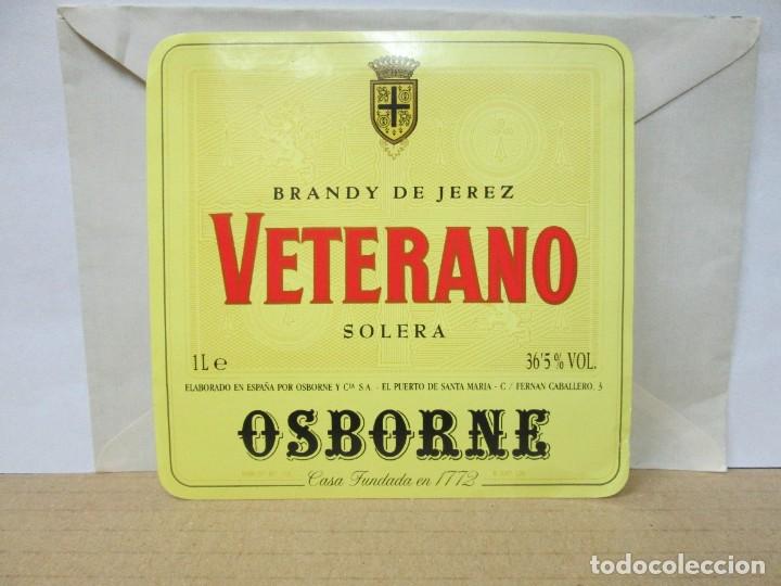 Etiquetas antiguas: ANTIGUA ETIQUETA, BRANDY DE JEREZ VETERANO