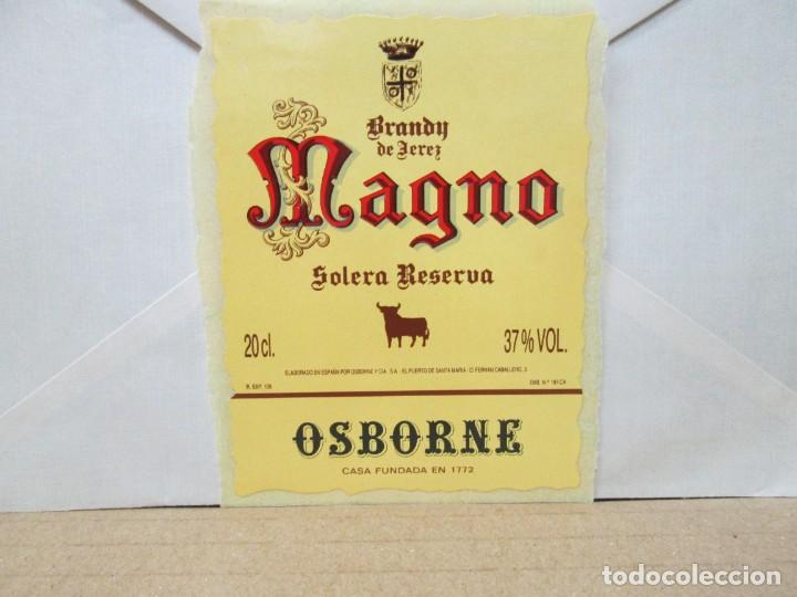 Etiquetas antiguas: ANTIGUA ETIQUETA, BRANDY MAGNO