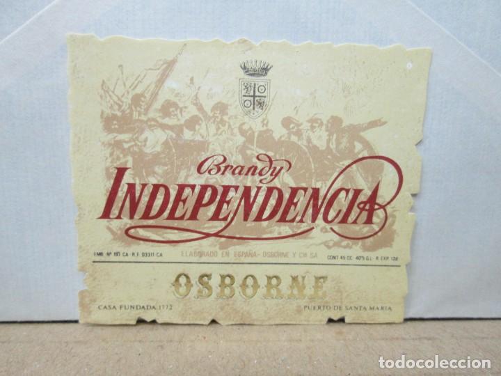 Etiquetas antiguas: ANTIGUA ETIQUETA, BRANDY INDEPENDENCIA PEQUE&Ntilde;A