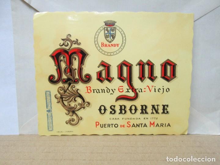 Etiquetas antiguas: ANTIGUA ETIQUETA, BRANDY MAGNO EXTRA VIEJO