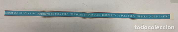 Alte Etiketten: ETIQUETA. PERBORATO DE SOSA PURO. VER FOTOS