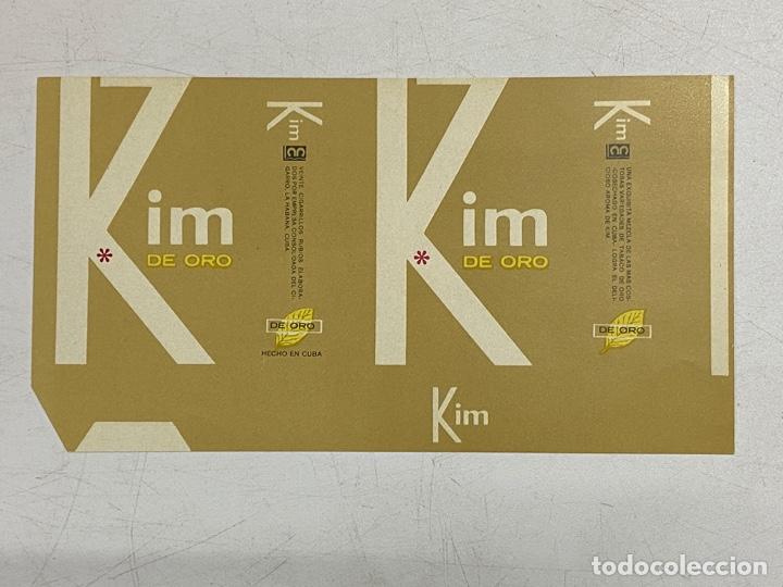 Alte Etiketten: ETIQUETA DE TABACO. KIM DE ORO. CUBA. VER FOTOS
