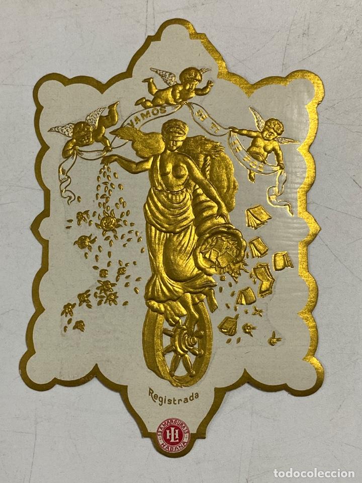 Etiquetas antiguas: VIEJA ETIQUETA. VAMOS DE TI EN POS. 13 AMARGURA. HABANA. CUBA. ORIGINAL.