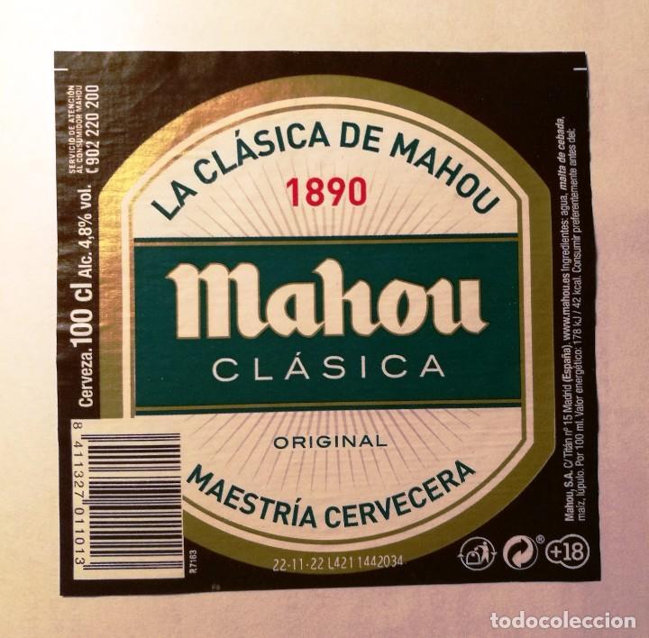 Etiquetas antiguas: ETIQUETA CERVEZA MAHOU CL&Aacute;SICA