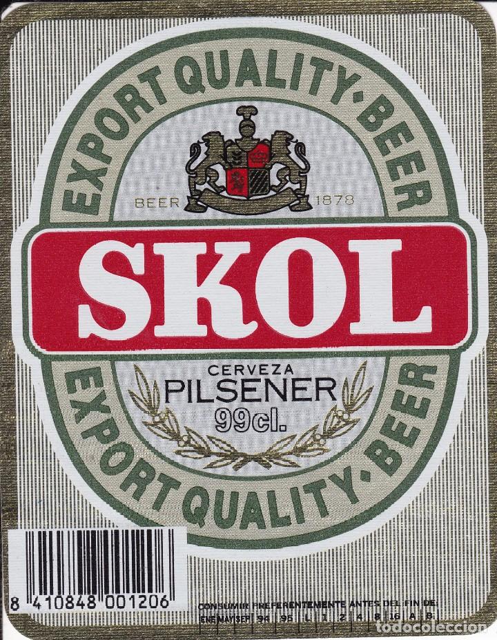 Etiquetas antiguas: etiqueta cerveza SKOL - Foto 1
