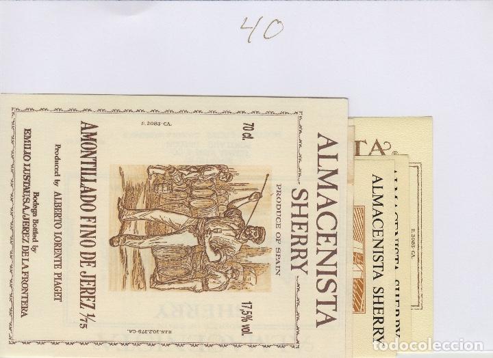 Etichette antiche: EMILIO LUSTAU. JEREZ SHERRY ALMACENISTA LOTE . ETIQUETA DE VINO ver fotos