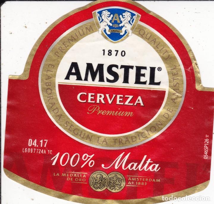 Etiquetas antiguas: etiqueta cerveza Amstel