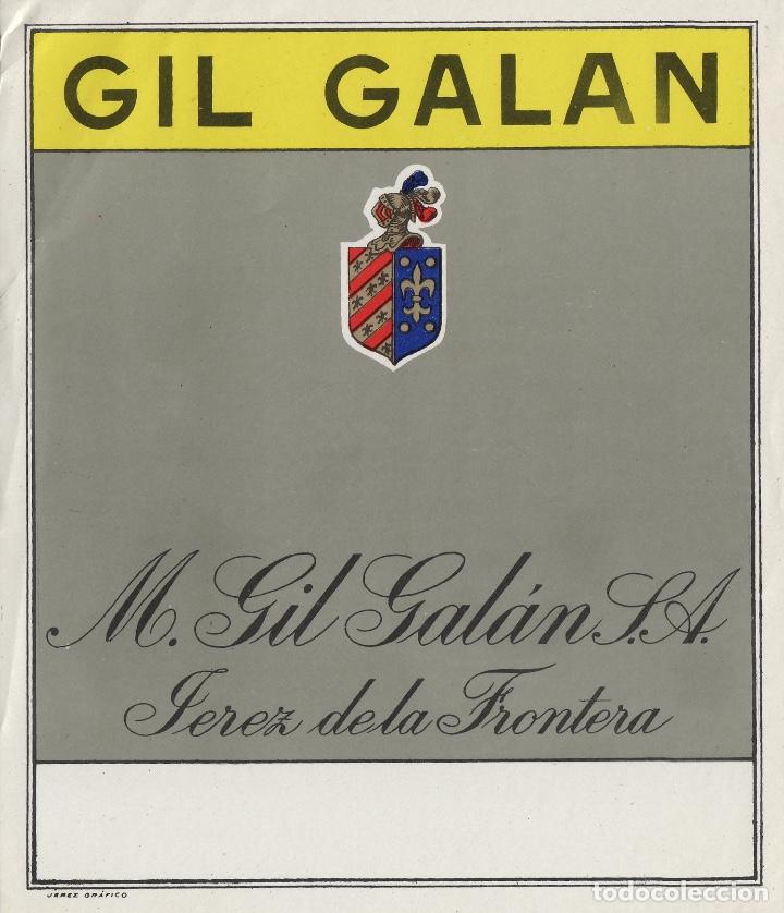 Etichette antiche: M. GIL GALAN . JEREZ SHERRY JEREZ . ETIQUETA VINO ORIGINAL ref21