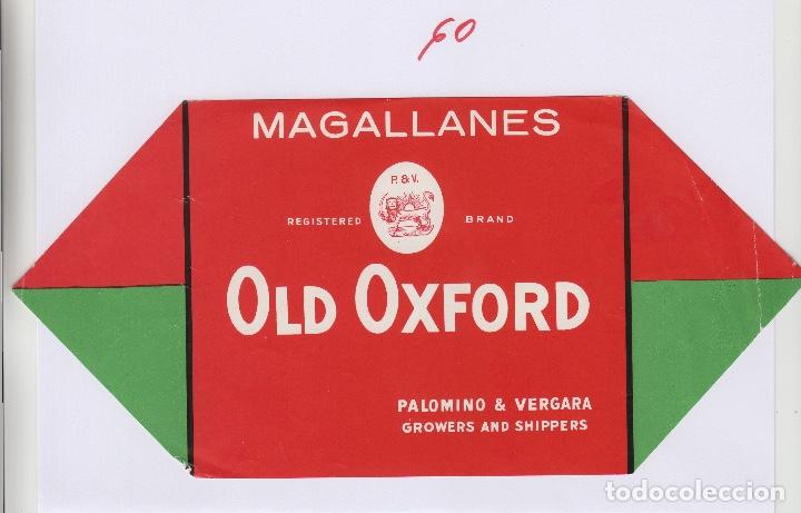 Etichette antiche: PALOMINO & VERGARA . JEREZ SHERRY MAGALLANES OLD OXFORD .ETIQUETA DE VINO ORIGINAL ref