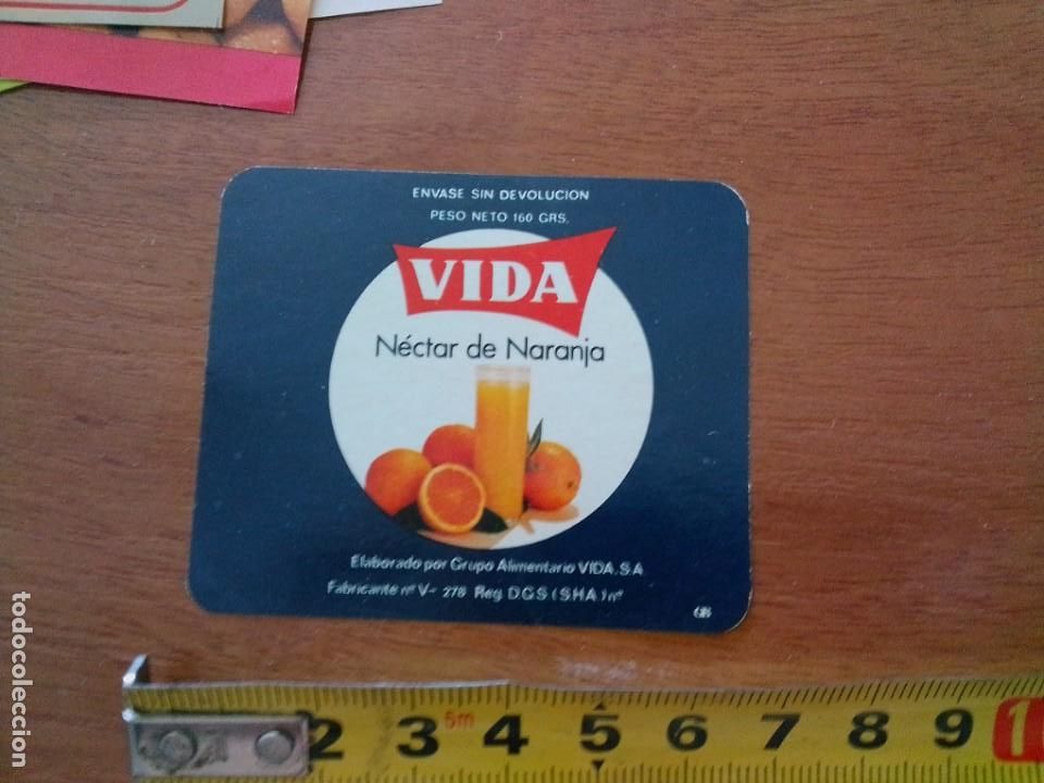 Etiquetas antiguas: Antigua etiqueta zumo naranja vida