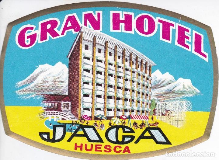 Etiquetas antiguas: ANTIGUA ETIQUETA DEL GRAN HOTEL DE JACA