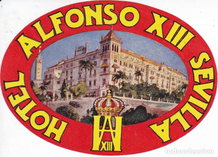 Etiquetas antiguas: ANTIGUA ETIQUETA DEL HOTEL ALFONSO XIII DE SEVILLA