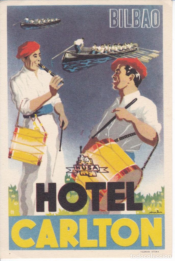 Etiquetas antiguas: ANTIGUA ETIQUETA DEL HOTEL CARLTON DE BILBAO