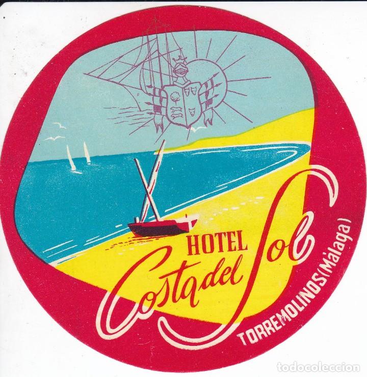 Etiquetas antiguas: ANTIGUA ETIQUETA DEL HOTEL COSTA DEL SOL DE TORREMOLINOS
