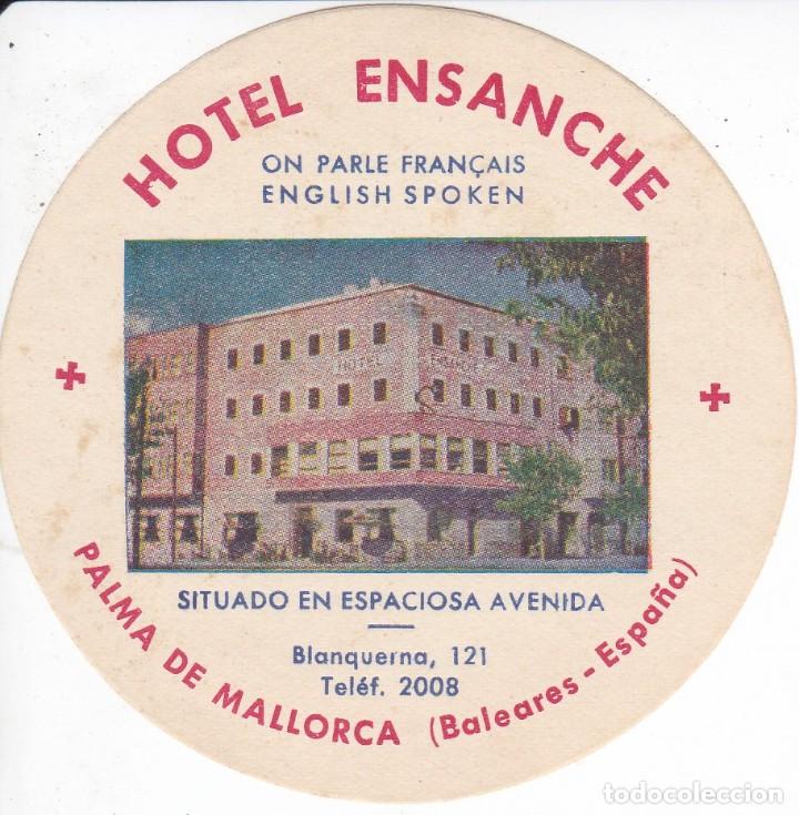 Etiquetas antiguas: ANTIGUA ETIQUETA DEL HOTEL ENSANCHE DE PALMA DE MALLORCA