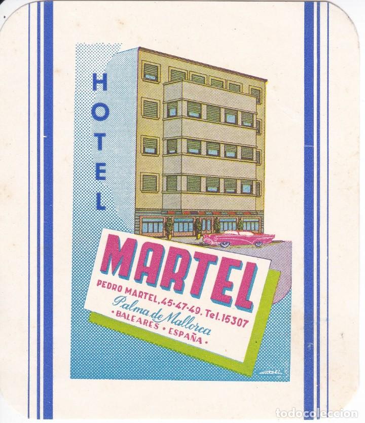 Etiquetas antiguas: ANTIGUA ETIQUETA DEL HOTEL MARTEL DE PALMA DE MALLORCA