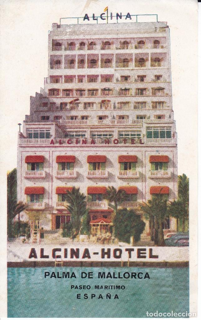 Etiquetas antiguas: ANTIGUA ETIQUETA DEL HOTEL ALCINA DE PALMA DE MALLORCA