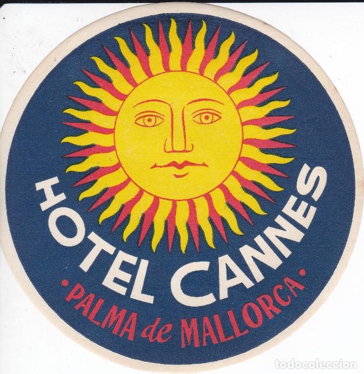 Etiquetas antiguas: ANTIGUA ETIQUETA DEL HOTEL CANNES DE PALMA DE MALLORCA