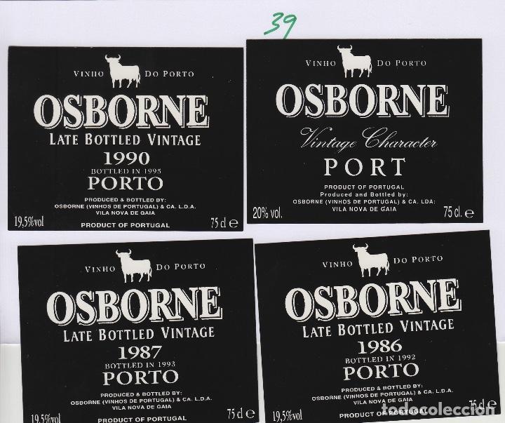 Etiquetas antiguas: OSBORNE . PUERTO DE SANTA MAR&Iacute;A . PORTO VINTAGE diferentes a&ntilde;os - , ETIQUETA VINO ORIGINAL ref 39