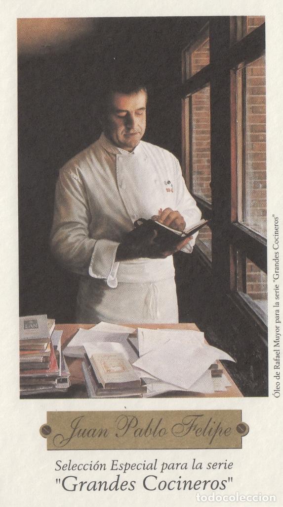 Etiquetas antiguas: GRANDES COCINEROS . SELECCION ESPECIAL , JUAN PABLO FELIPE . ETIQUETA DE VINO ref 48