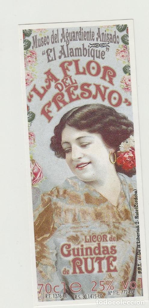 Etiquetas antiguas: RUTE LICOR DE GUINDAS LA FLOR DEL FRESNO EL ALAMBIQUE . ETIQUETA DE VINO ref 62