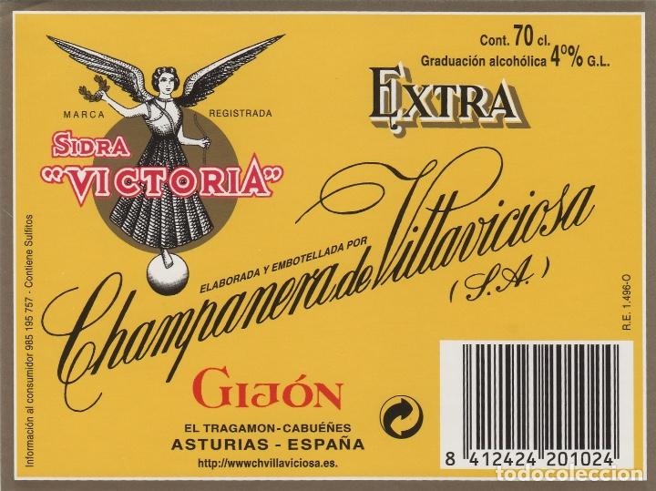 Etichette antiche: ASTURIAS ,SIDRA VICTORIA , EXTRA . ETIQUETA DE VINO ref 27