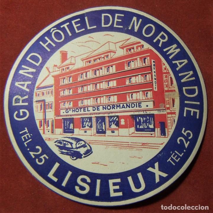 Etiquetas antiguas: ETIQUETA HOTEL DE NORMANDIE LISIEUX NUEVA