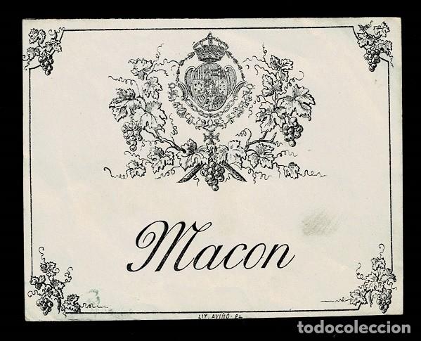 Etiquetas antiguas: C15-7-9 Etiqueta de MACON - Foto 1