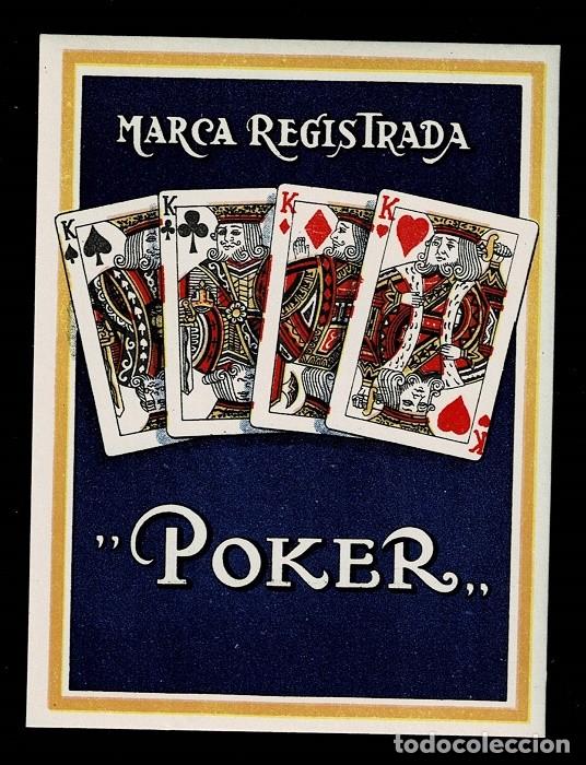 Etiquetas antiguas: C15-7-16 Etiqueta POKER - Foto 1