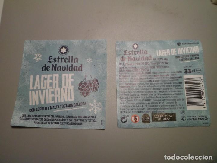 Etiquetas antiguas: ETIQUETA CERVEZA ESTRELLA DE GALICIA 33 CL &rdquo;ESTRELLA DE NAVIDAD - LAGER DE INVIERNO&rdquo; (2021)