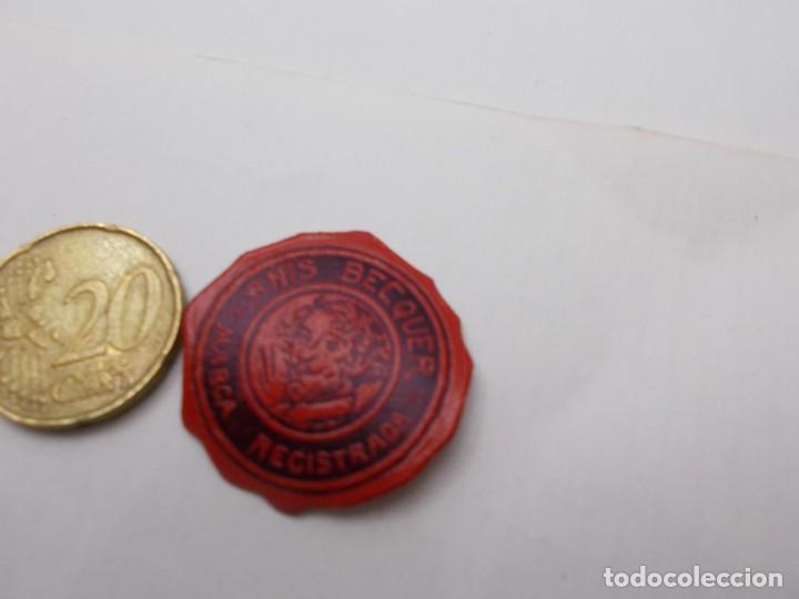 Etiquetas antiguas: PRECIOSA ETIQUETA,, A&Ntilde;OS 50,60,,UNICA EN TC ANIS BECQUER MARCA REGISTRADA