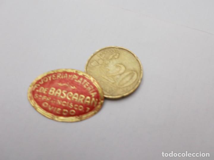 Alte Etiketten: ETIQUETA,DE,UNA,VIEJA IMPRETA,A&Ntilde;OS,40,50,UNICA,EN,TC,JOYERIA Y PLATERIA F.DE BASCARAN OVIEDO,