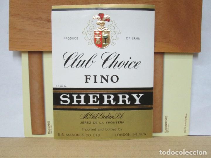 Alte Etiketten: ANTIGUA ETIQUETA, CLUB CHOICE FINO SHERRY GIL GALAN