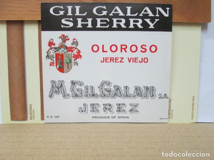 Alte Etiketten: ANTIGUA ETIQUETA, GIL GALAN SHERRY OLOROSO JEREZ VIEJO