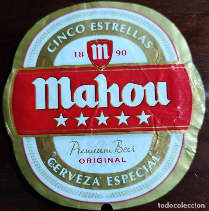Etiquetas antiguas: ETIQUETA CERVEZA MAHOU ORIGINAL 5 ESTRELLAS CERVEZA ESPECIAL