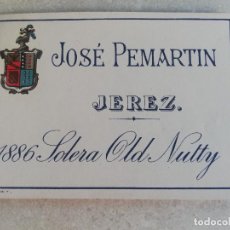 Etiquetas antiguas: ETIQUETA JEREZ, JOSÉ PEMARTIN 1886.. Lote 306938463