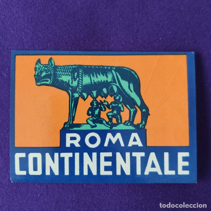Etiquetas antiguas: ETIQUETA DE HOTEL EXTRANJERA. CONTINENTALE. ROMA. ITALIA.
