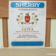 Etiquetas antiguas: ANTIGUA ETIQUETA, SHERRY GOYA