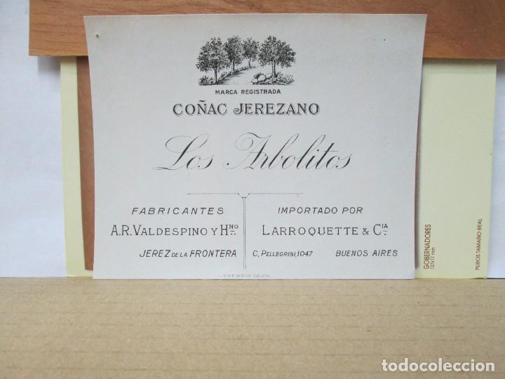 Etiquetas antigas: ANTIGUA ETIQUETA, CO&Ntilde;AC JEREZNO LOS ARBOLITOS