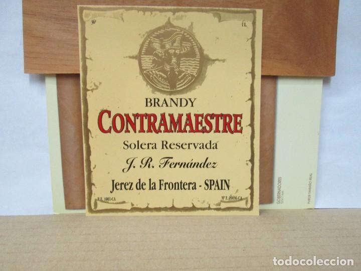 Etiquetas antiguas: ANTIGUA ETIQUETA, BRANDY CONTRAMAESTRE