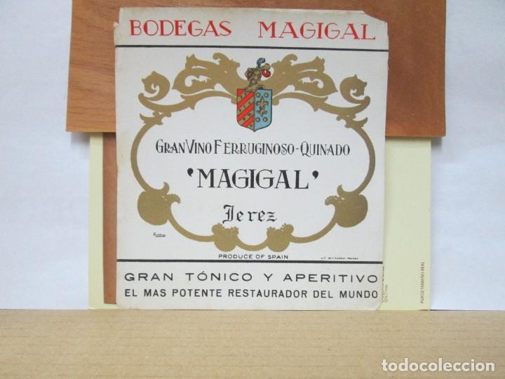 Etiquetas antigas: ANTIGUA ETIQUETA, BODEGAS MAGIGAL MAGIGAL TONICO APERITIVO