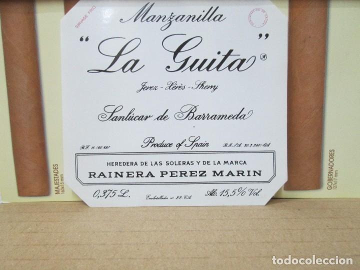 Etiquetas antigas: ANTIGUA ETIQUETA MANZANILLA LA GUITA