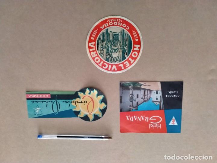 Etiquetas antiguas: etiquetas de hoteles antiguas de cordoba