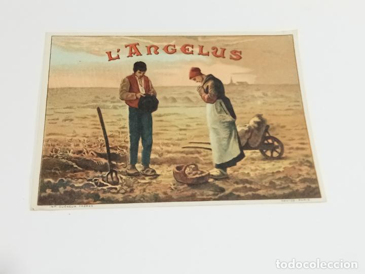 Alte Etiketten: ANTIGUA ETIQUETA. L'ANGELUS. 13 X 9 CM. NANTES, PARIS.