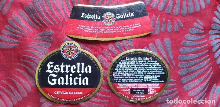 Etiquetas antiguas: CERVEZA-V9ET-XI-ETIQUETAS-ESTRELLA GALICIA-33CL