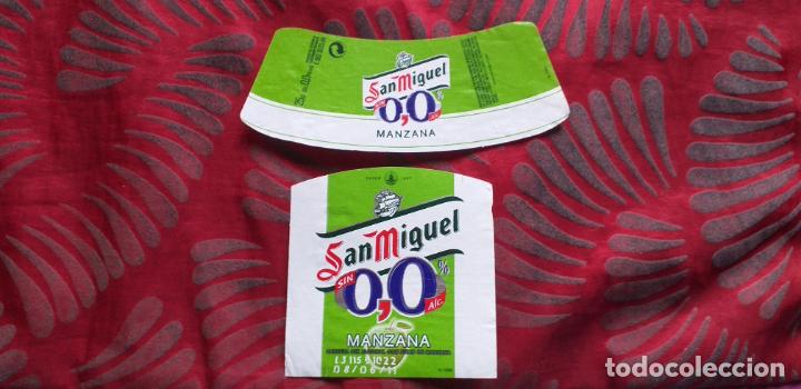 Etiquetas antiguas: CERVEZA-V9ET-XI-ETIQUETAS-SAN MIGUEL-25CL-MANZANA